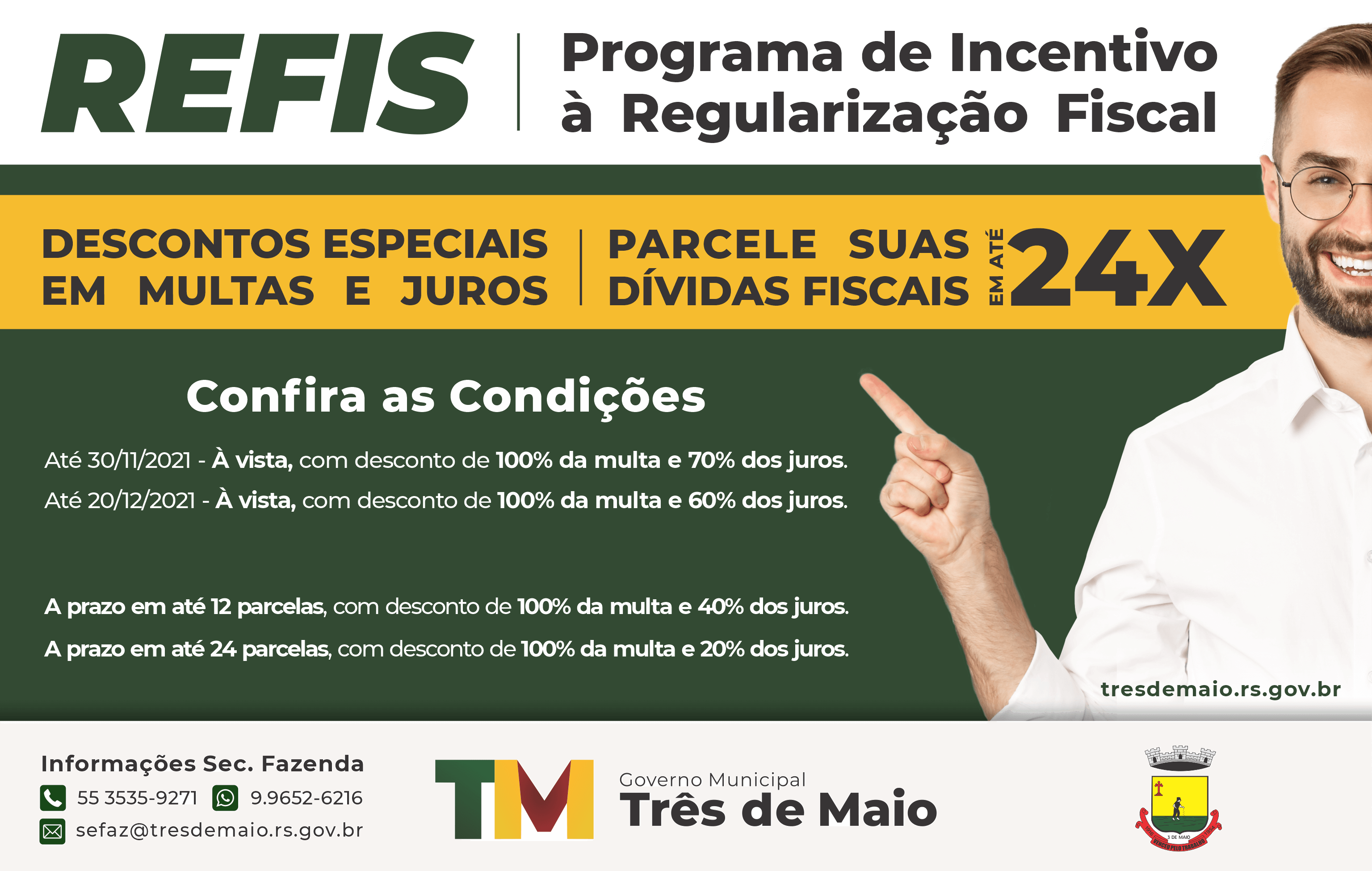 REFIS AUTORIZA PARCELAMENTO DE DÍVIDAS COM O MUNICÍPIO